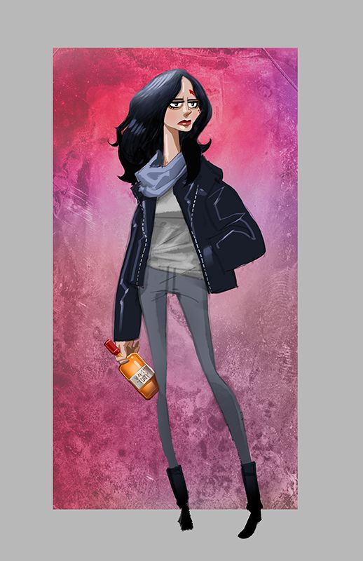 Открытки и картинки  с персонажем Вселенной Марвел - Джессикой Джонс 