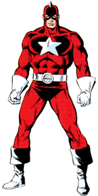 Открытки и картинки с персонажем вселенной Marvel - Красным Стражем 