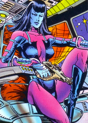 Красочные открытки с персонажем вселенной Marvel - Небула    