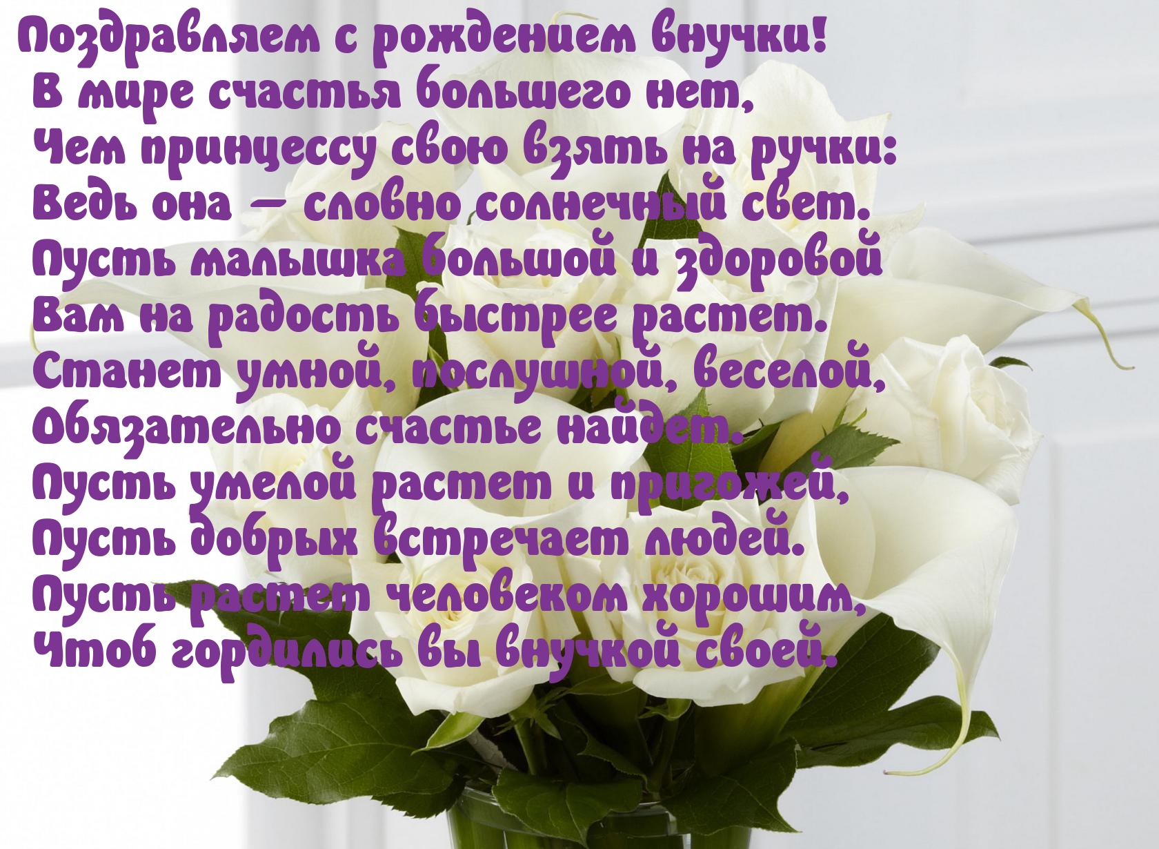 Открытки для бабушек и дедушек с поздравлениями на рождения внучки 