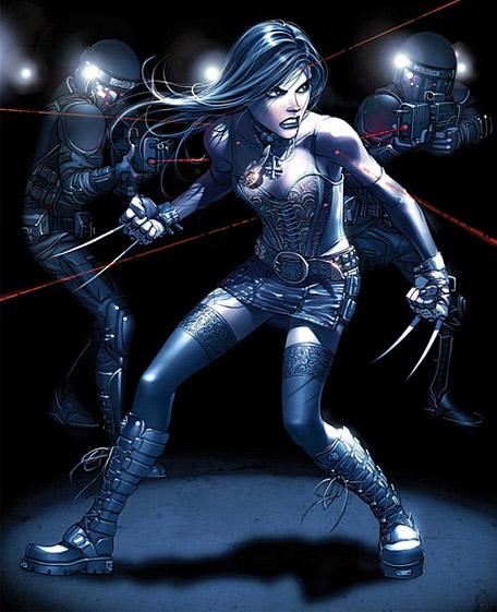 Открытки и картинки с персонажем вселенной Marvel - Икс-23  