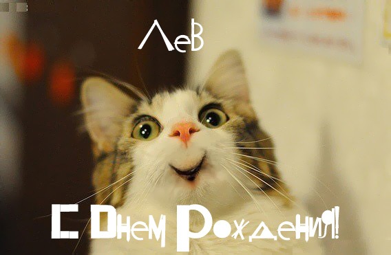 Красочные и интересные именные открытки для Льва                 