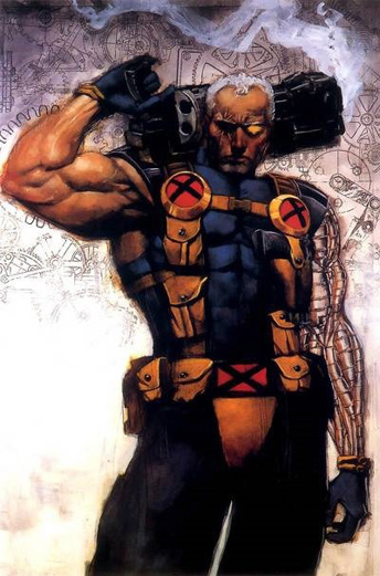 Открытки и картинки с персонажем вселенной Marvel - Кейбл    