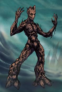 Открытки и картинки с персонажем вселенной марвел - Грут      