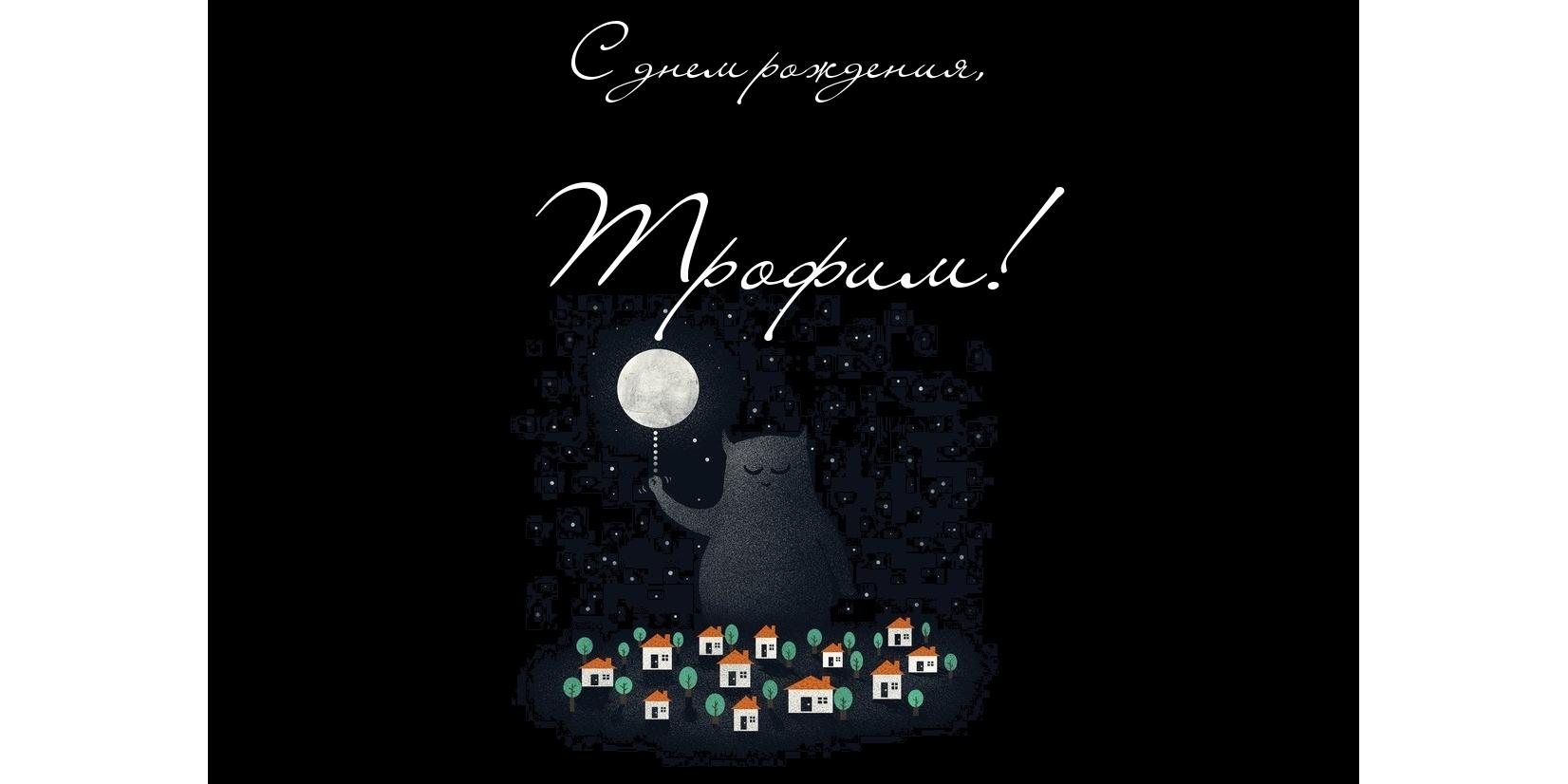 Яркие и красочные именные открытки для Трофима                    