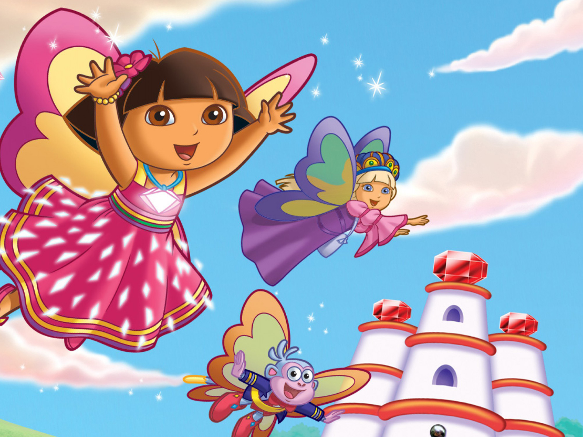 Яркие открытки с героями из мультфильма Дарья Путешественница 