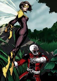 Красочные открытки  с персонажем вселенной Marvel - Осой     