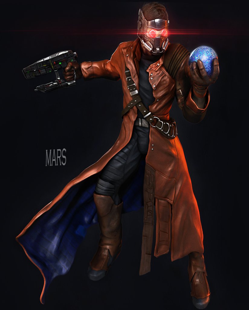 Открытки с персонажем вселенной марвел, стражем галактики - звездным Лордом