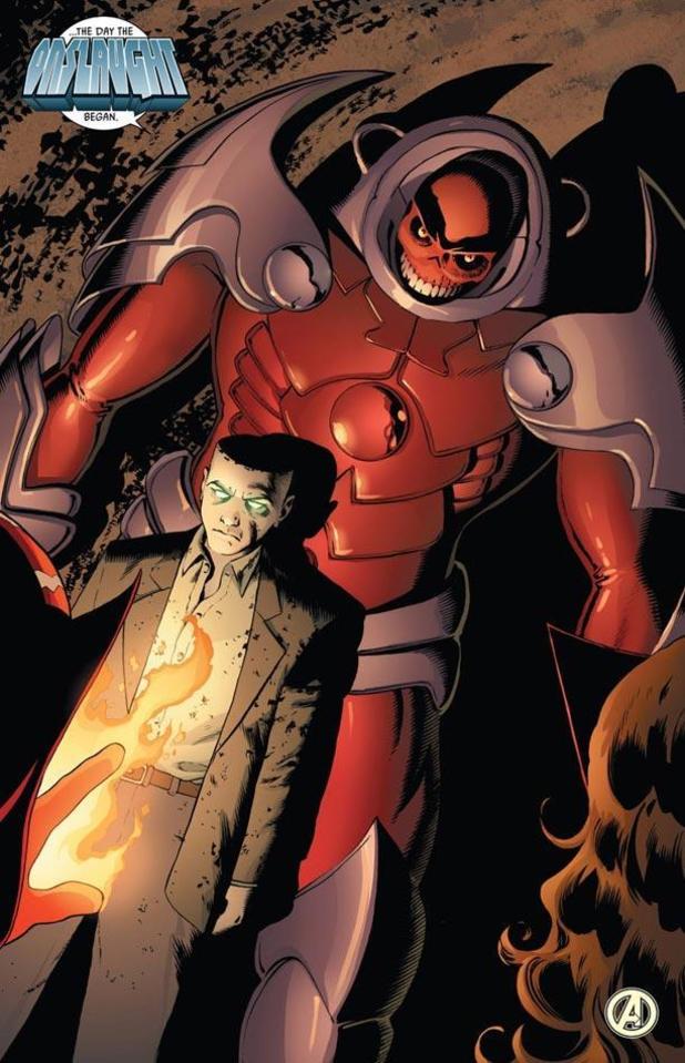 Открытки и картинки с злодеем вселенной Marvel - Красным Черепом 