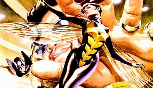 Красочные открытки  с персонажем вселенной Marvel - Осой     