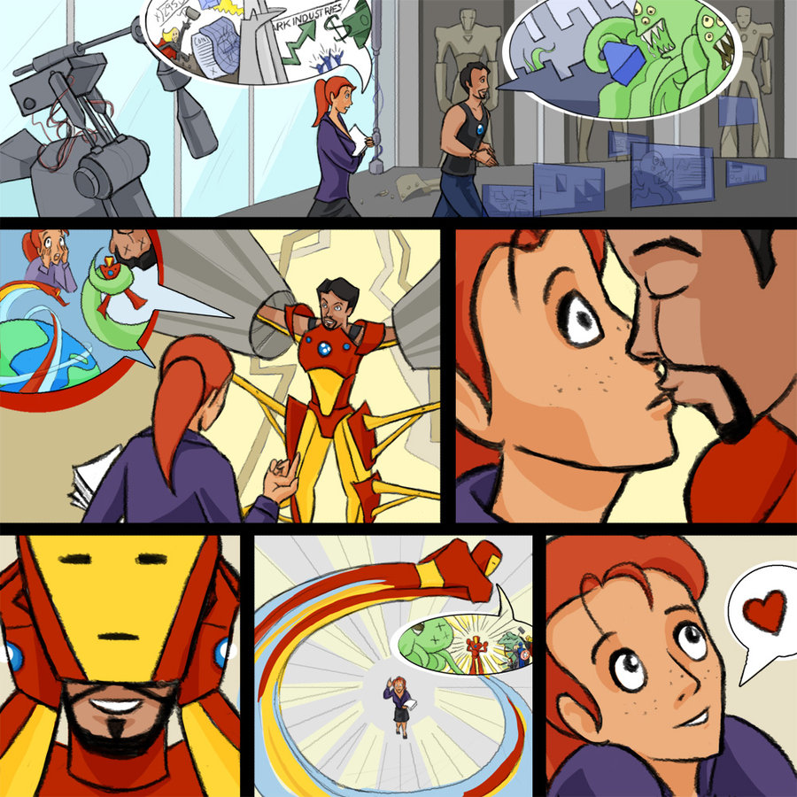 Открытки и картинки с персонажем вселенной Marvel - Пеппер Поттс 