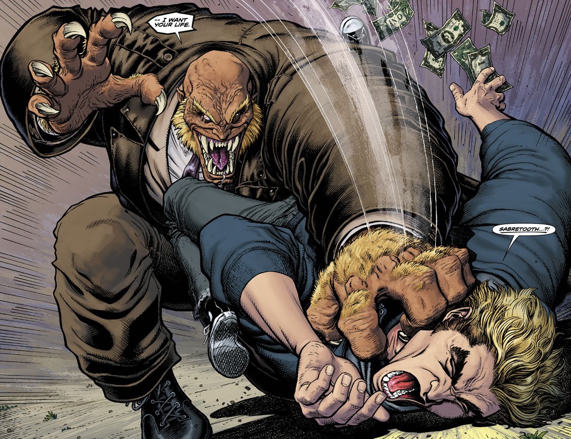 Открытки с персонажем вселенной Marvel - Саблезубым          