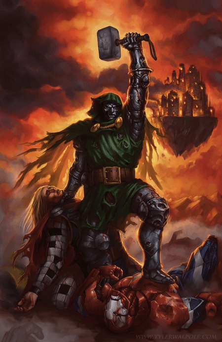 Открытки и картинки с персонажем вселенной Марвел - Доктором Дум 