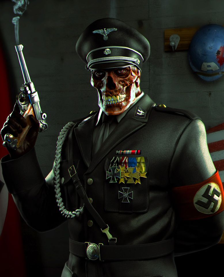 Открытки и картинки с злодеем вселенной Marvel - Красным Черепом 