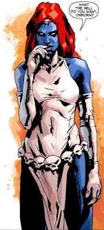 Красивые открытки с персонажем вселенной Marvel - Мистик    