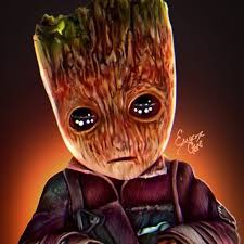 Открытки и картинки с персонажем вселенной марвел - Грут      