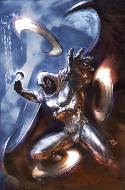 Интересные открытки с героем комиксов Marvel - Лунным Рыцарем 