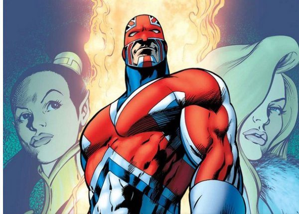 Открытки и картинки с персонажем вселенной Marvel - Капитаном Британия 