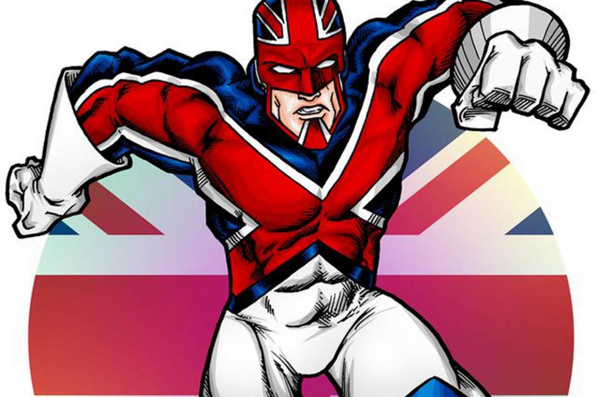 Открытки и картинки с персонажем вселенной Marvel - Капитаном Британия 