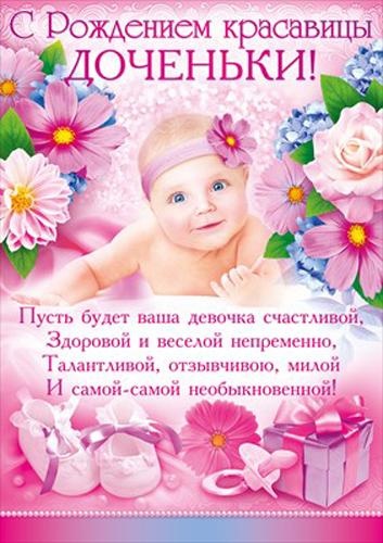 Милые открытки с поздравлениями на рождения девочки. Открытки для девочек