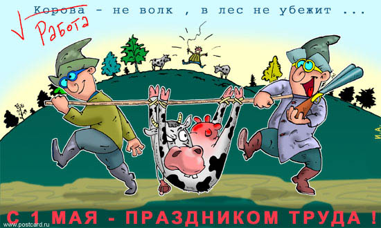 Открытки с приколами на майские праздники. Приколы на 1 мая 