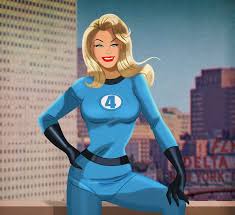 Красивые открытки с персонажем вселенной Marvel - Невидимой Леди 