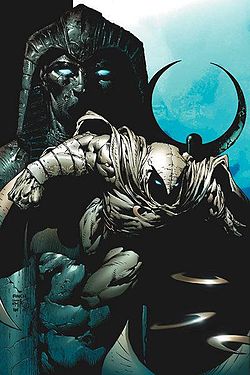 Интересные открытки с героем комиксов Marvel - Лунным Рыцарем 