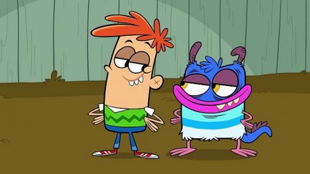 Яркие и забавные открытки с героями из мультфильма Чудище Бансен 