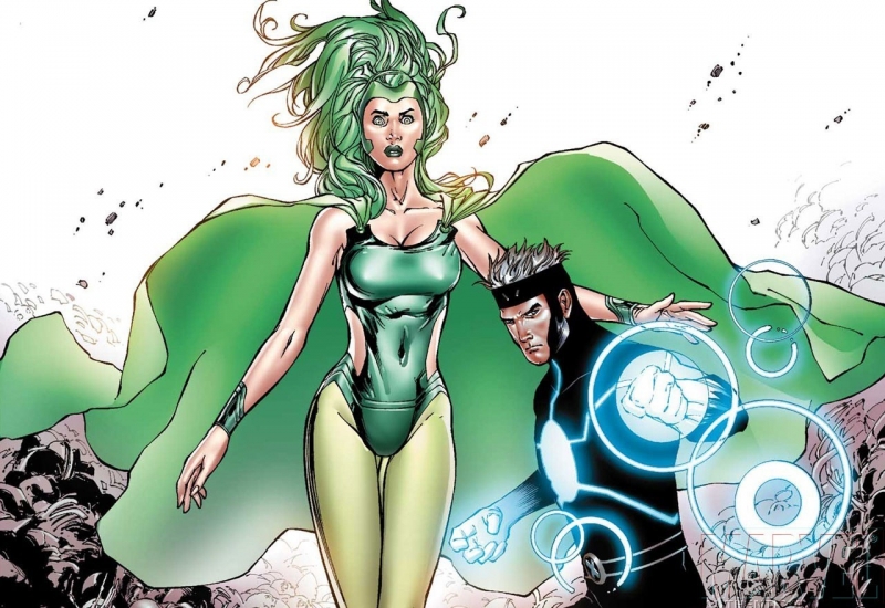 Открытки и картинки с персонажем комиксов Marvel- Полярис     