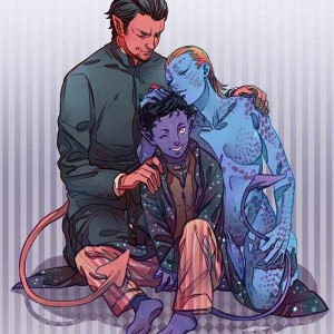 Красивые открытки с персонажем вселенной Marvel - Мистик    