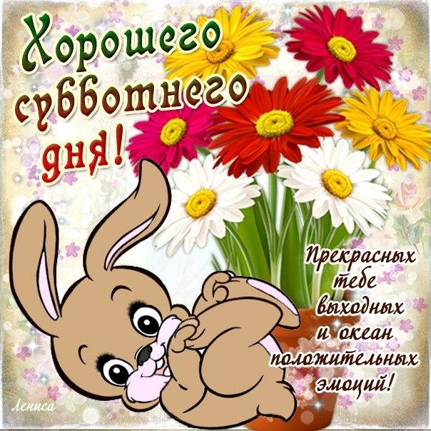 Яркие и красивые открытки с пожеланиями  отличной субботы   