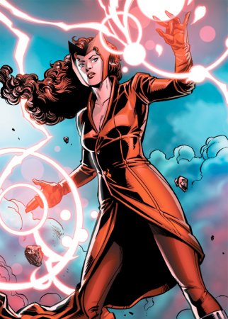 Открытки с героем комиксов Марвел - Алая ведьма 