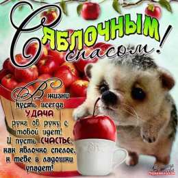 открытки на яблочный спас  Яркие и красивые открыт на святой праздник яблочный спас    