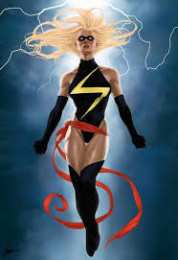 Открытки с Мисс Марвел  Красивые открытки с персонажем вселенной Marvel - Мисс Марвел 