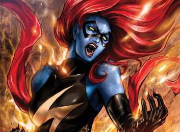 открытки с мистик  Красивые открытки с персонажем вселенной Marvel - Мистик    