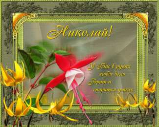 Открытки с именем Николай   Яркие и красочные именные открытки для Николая                   