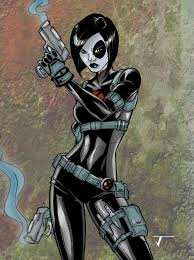 открытки с Домино  Открытки и картинки с персонажем вселенной марвел - Домино   