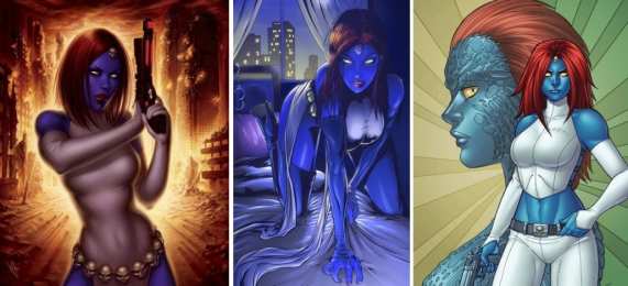 открытки с мистик  Красивые открытки с персонажем вселенной Marvel - Мистик    