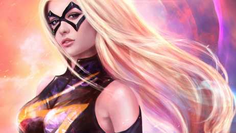 Открытки с Мисс Марвел  Красивые открытки с персонажем вселенной Marvel - Мисс Марвел 