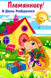 открытки на день рождения племяннику  Яркие открытки с поздравлениями для племянника от тети и дяди 