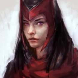 открытки с персонажем Алая Ведьма Открытки и картинки с героем Вселенной Марвел - Алая Ведьма 