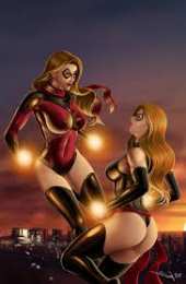 Открытки с Мисс Марвел  Красивые открытки с персонажем вселенной Marvel - Мисс Марвел 