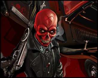 Открытки с красным черепом  Открытки и картинки с злодеем вселенной Marvel - Красным Черепом 