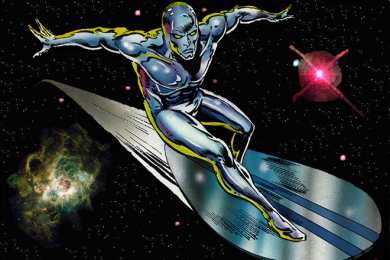 открытки с серебряным серфером  Открытки с персонажем вселенной Marvel - Серебряным Сёрфером    